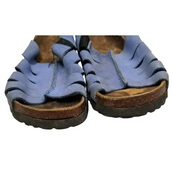 Betula Blue Slip On Slide Leather Sandals 37 Womens Size 6 - Picture 8 of 9